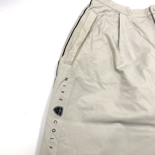 美品 NIKE GOLF ナイロン セットアップ レインウェア XL ベージュ NIKE GOLF ナイキ ゴルフウェア セットアップ ナイロン アウター