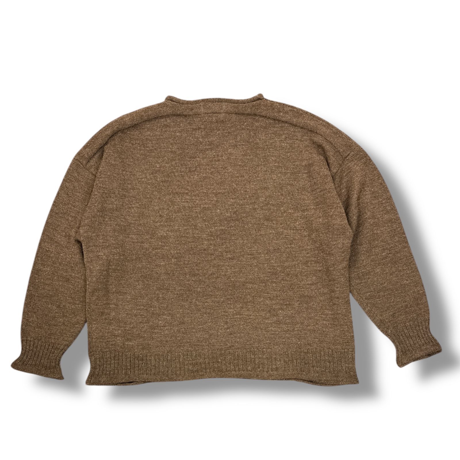 参考上代36300円 未使用品 INNAT UNDYED WOOL GUERNSEY KNIT アン 