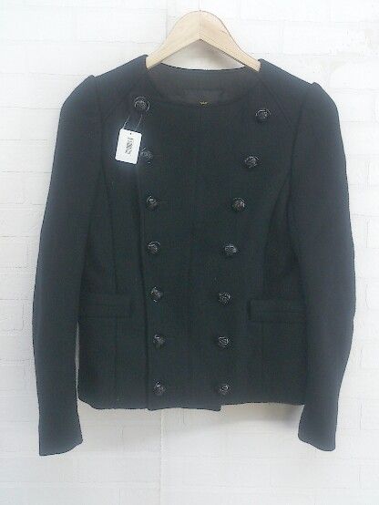 Drawer ジャケット　ブラック 36 ◇ Drawer ドゥロワー UNITED ARROWS 長袖 ノーカラー ジャケット