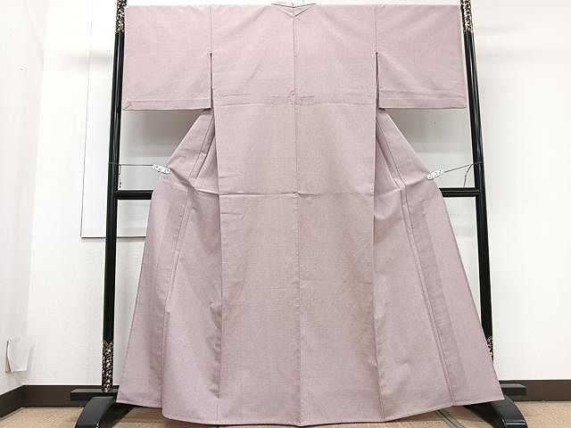 平和屋着物▽本塩沢　単衣　市松文様　証紙付き　ロング丈　正絹　逸品　AABC3893fy 正絹 本塩沢 文様の美(未使用品) 平和屋着物▽本塩沢 単衣 蚊絣 証紙