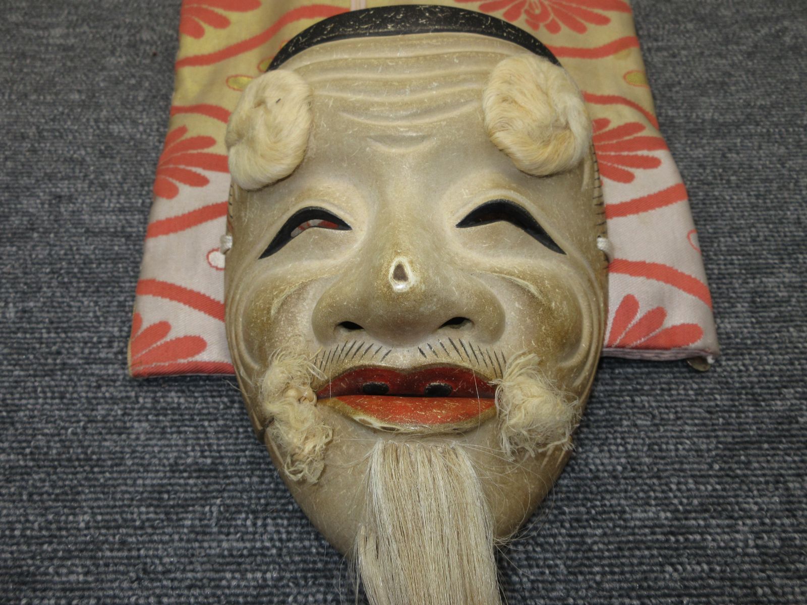木彫り能面 翁面 狂言面 神楽面 伝統芸能 日本舞踊 アンティーク