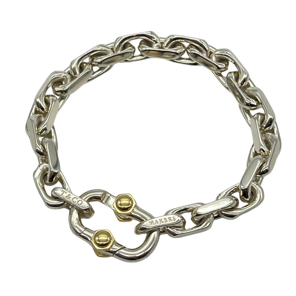 美品　ティファニー　メイカーズ　ワイドチェーン　ブレスレット TIFFANY TIFFANY&CO. ティファニー メイカーズ ワイドチェーン ブレスレット
