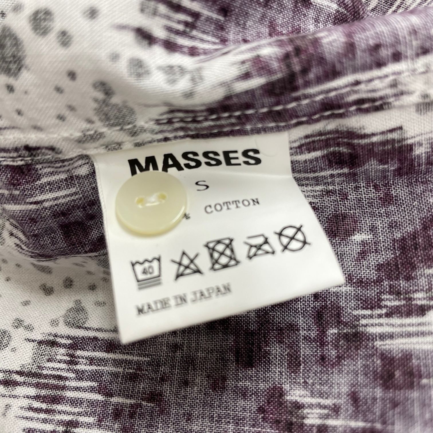 定価25300円 新品 MASSES 20SS SPLASH SHIRT L スプラッシュ シャツ