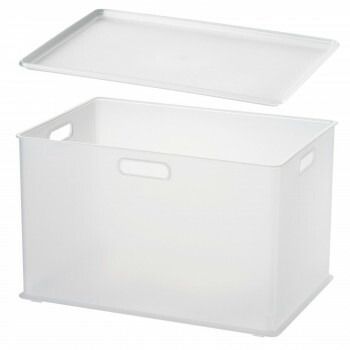 同梱・代引不可収納用品 natura(ナチュラ) インボックス L+プレート 各3個組 クリア NIB-L3PML3 CL-3
