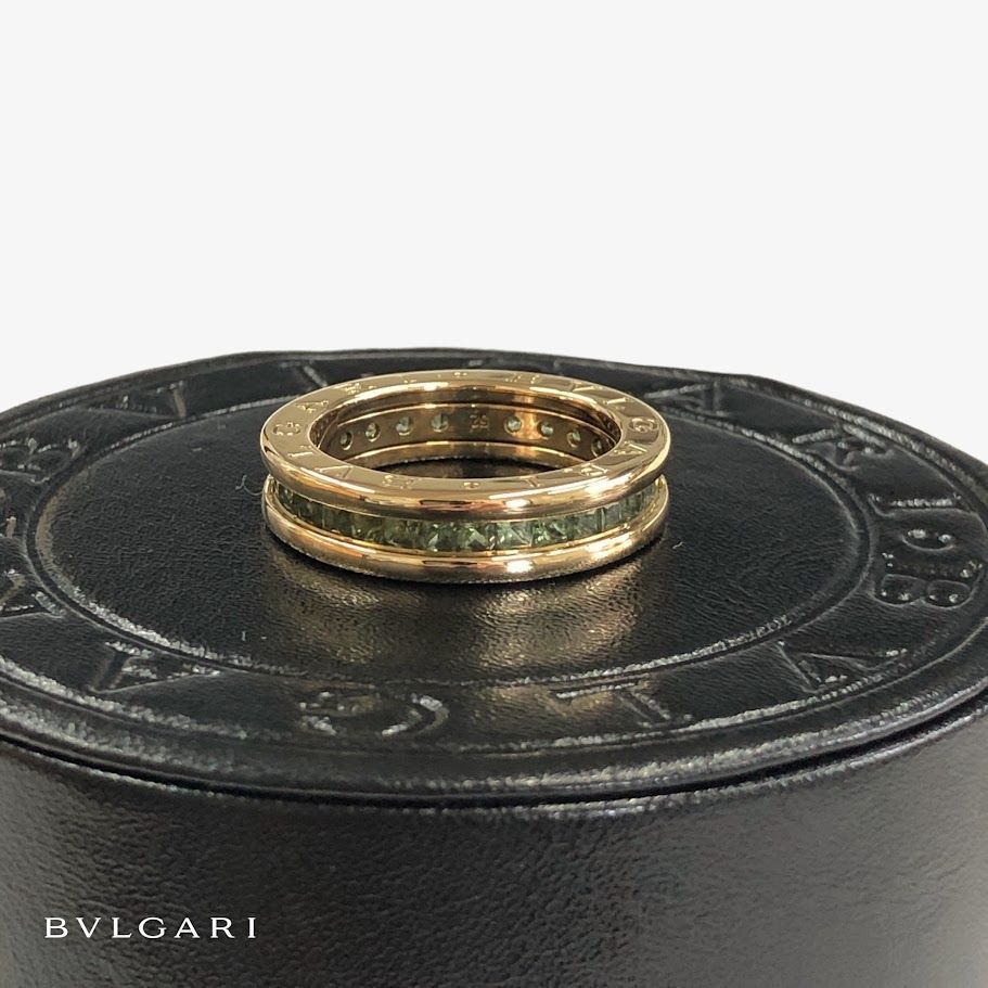 未使用級 BVLGARI ブルガリ K18YG ペリドット B-zero1 ビーゼロワン リング 指輪 8.6g #52【鑑定済み】