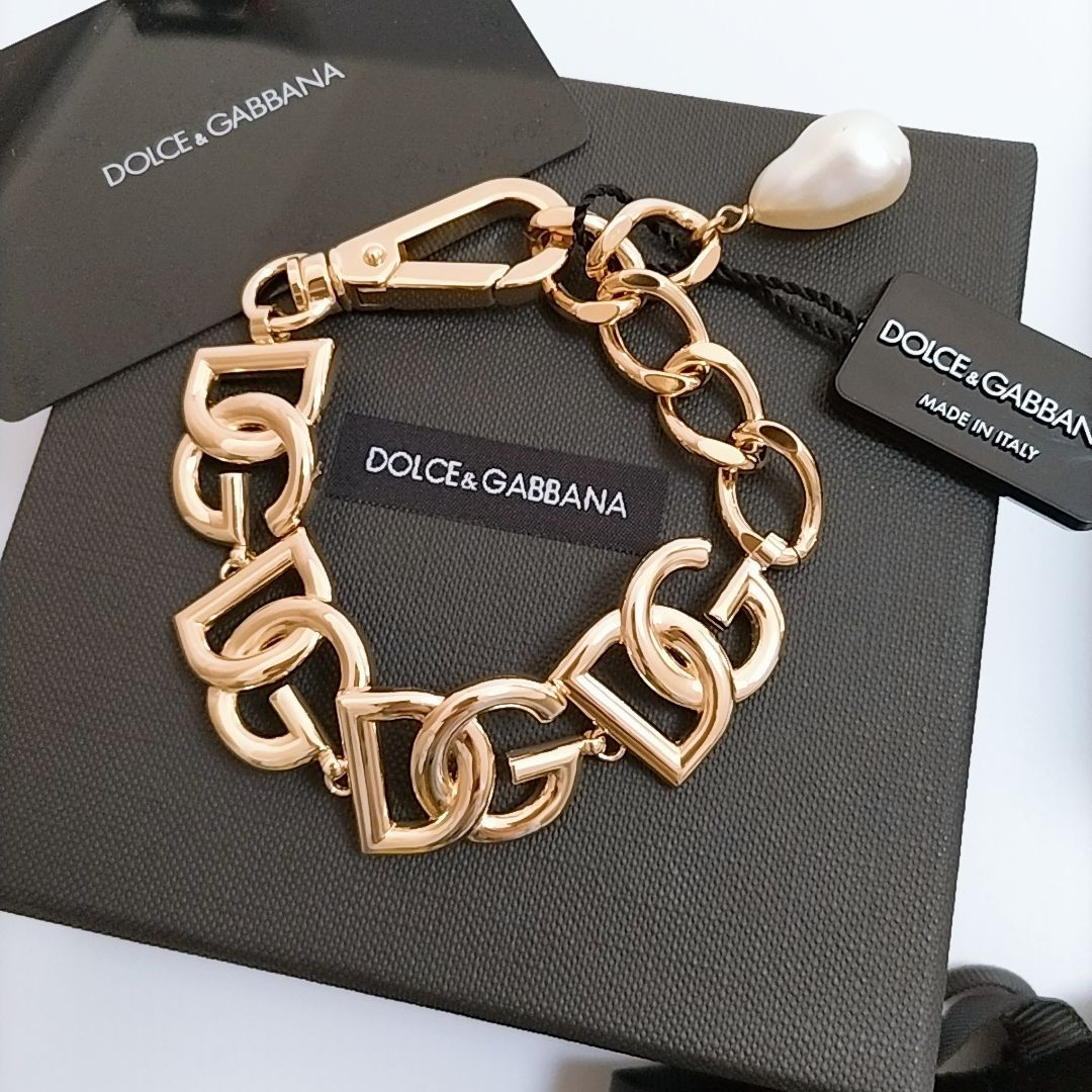 新品未使用】Dolce&Gabbana チェーンブレスレット DGマルチロゴ 