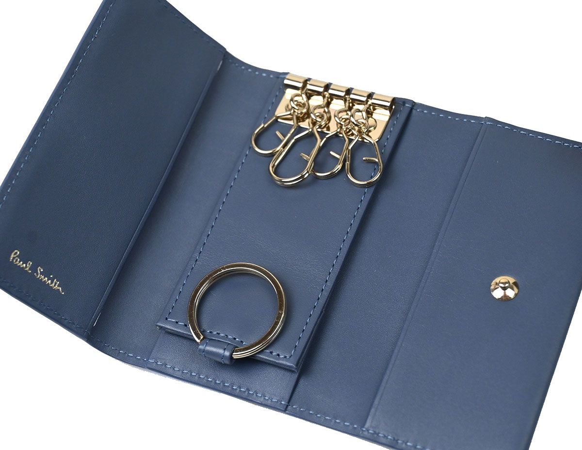 ポールスミス キーケース メンズ Paulsmith レディース ポール スミス キーホルダー レイヤードストライプ羊革 牛革