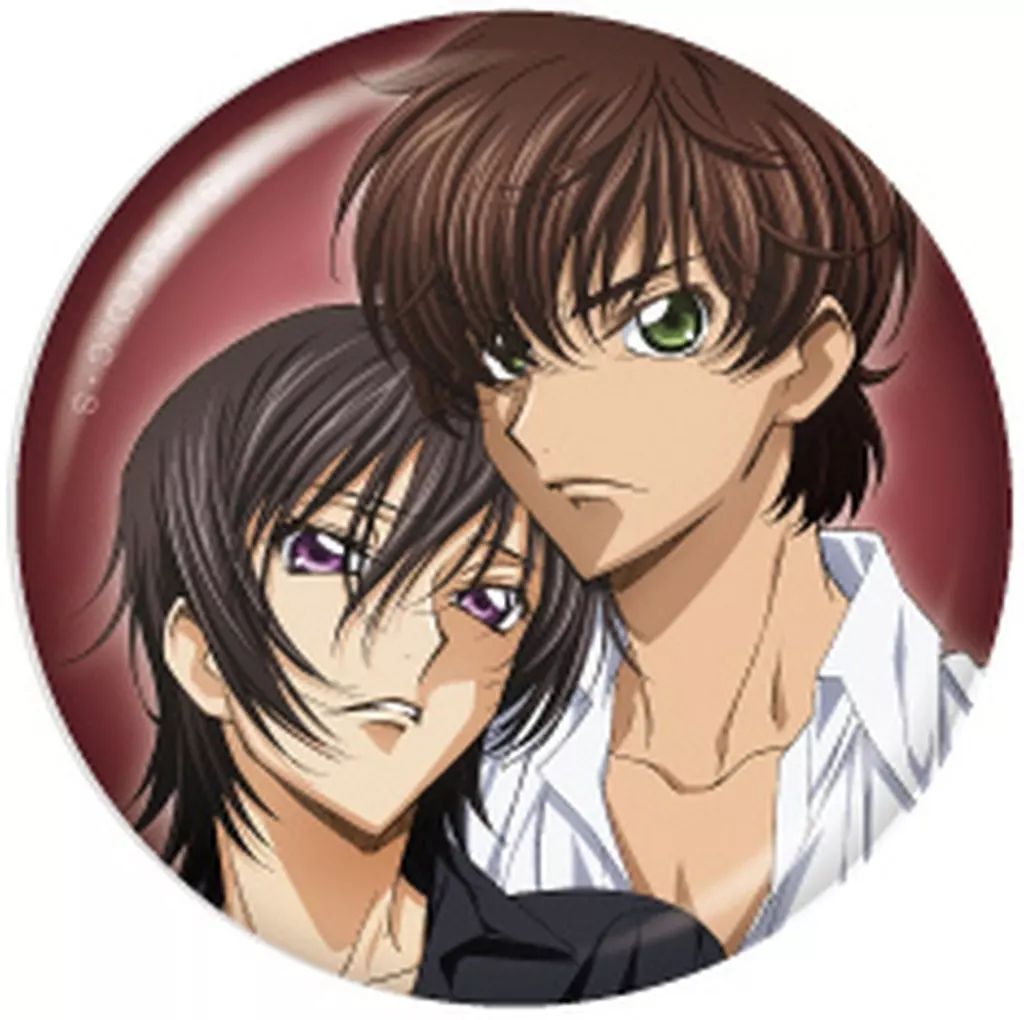 中古】バッジ・ビンズ ルルーシュ＆クルルギスザク(背景レッド