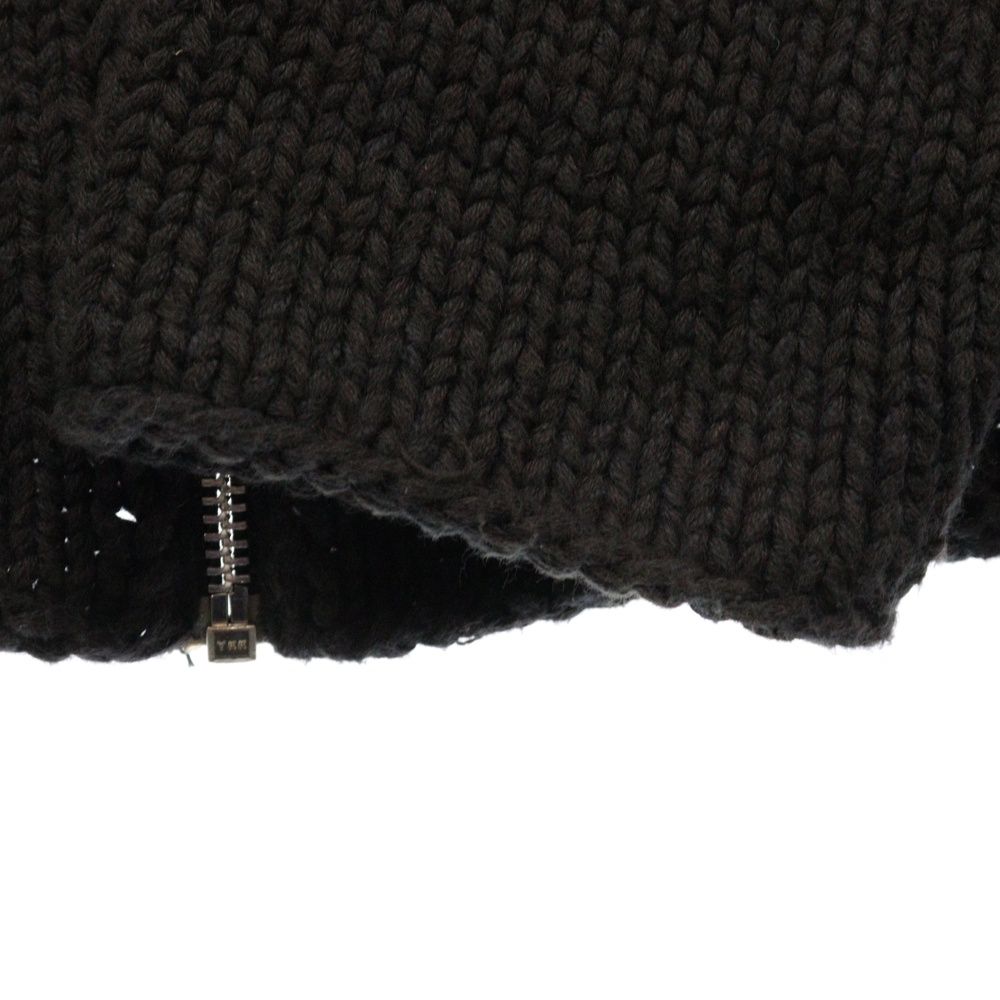 CHROME HEARTS (クロムハーツ) SWEATER LOW RIDER ZIP レザートリプル 