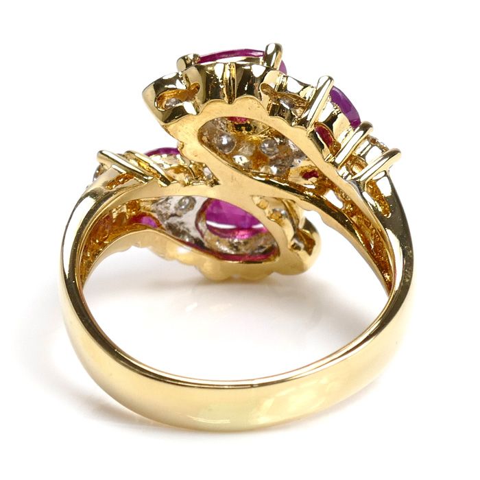 極美品　K18YG　ルビー　ダイヤリング　R1.31ct D0.69ct5.9g 極美品 K18YG ルビー ダイヤリング R1.31ct D0.69ct5.9g