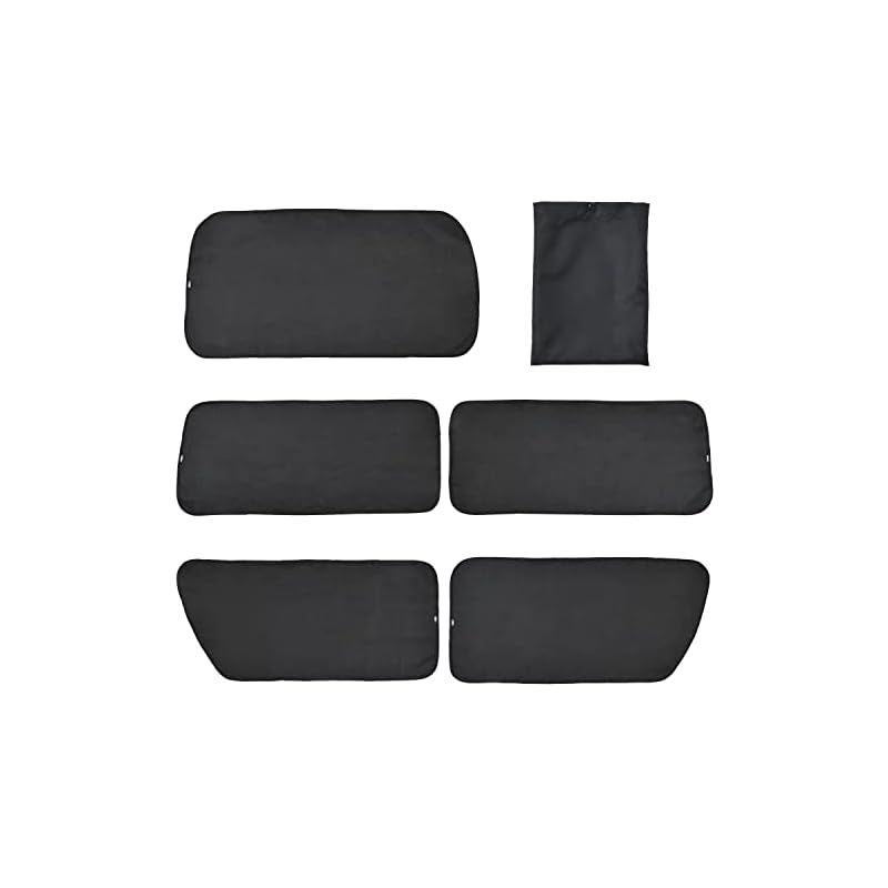 セイワ(SEIWA) 車種専用用品 カーテン トヨタ ハイエース200系専用 5枚セットマグネットカーテン IMP203 ブラック 遮蔽率99.8% 遮光3級生地使用 カー用品 車中泊 サンシェード 0