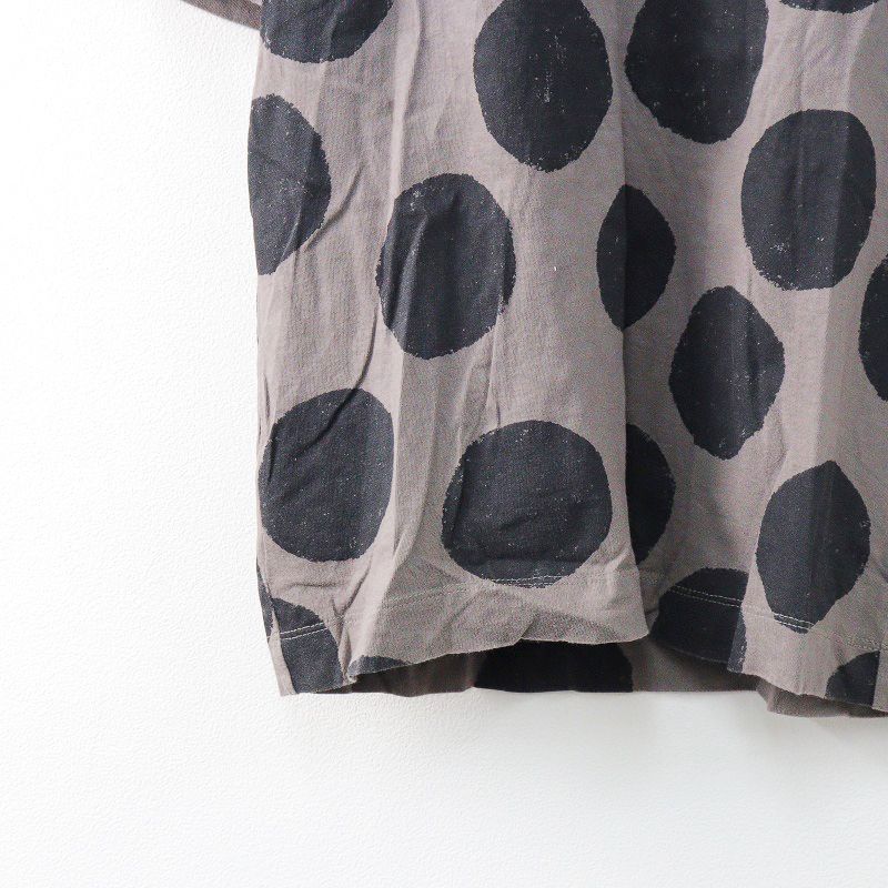 アトリエナルセ atelier naruse cotton ~mizutama~ cut&sewn コットン 水玉カットソー F/ブラウン トップス【2400014002140】 アトリエナルセ atelier naruse cotton ~mizutama~ cut&sewn