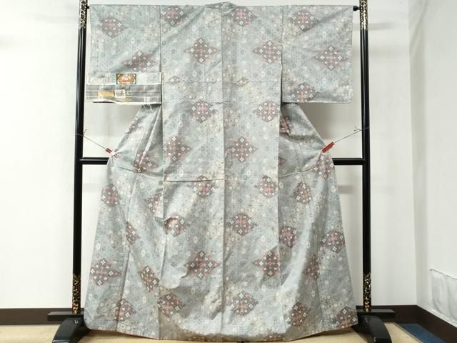 平和屋着物○本場大島紬 草花文 株式会社大山 正絹 逸品 AAAZ7190ck