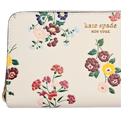 Kate Spade 長財布 サフィアーノレザー モーガン 花柄 ブーケ トス-