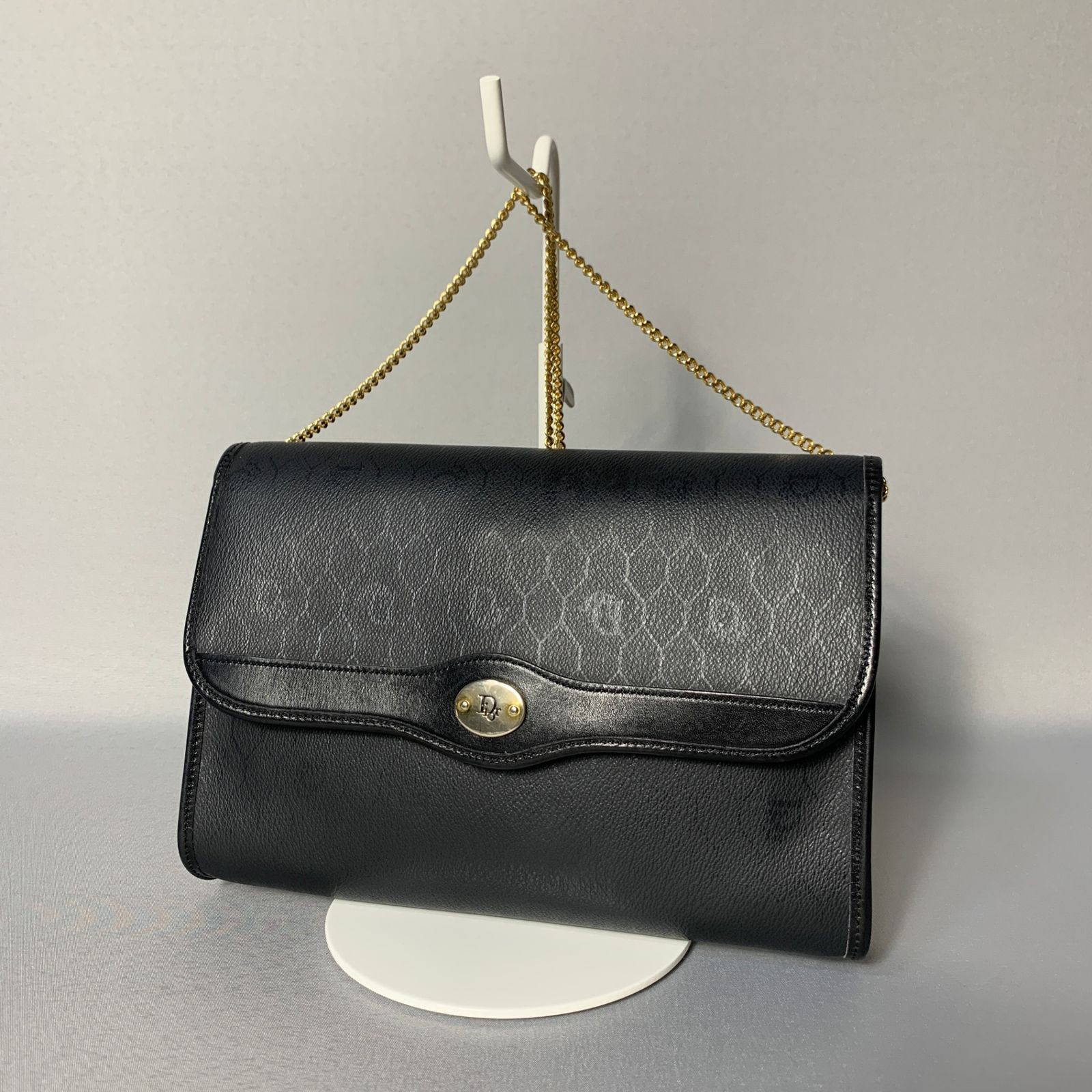 2502-237｜美品｜ディオール ショルダーバッグ ブラック ハニカム柄 2502-237｜美品｜ディオール ショルダーバッグ ブラック