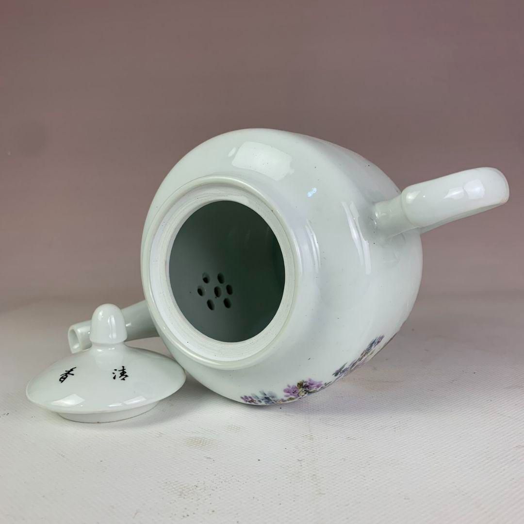 粉彩花卉図提梁壺  急須  茶道具  陶磁器 装飾品 現代工芸品美術品 置物 民国玩玉款粉彩大吉大利公鶏母子図茶壺 陶磁器 装飾品 現代工芸