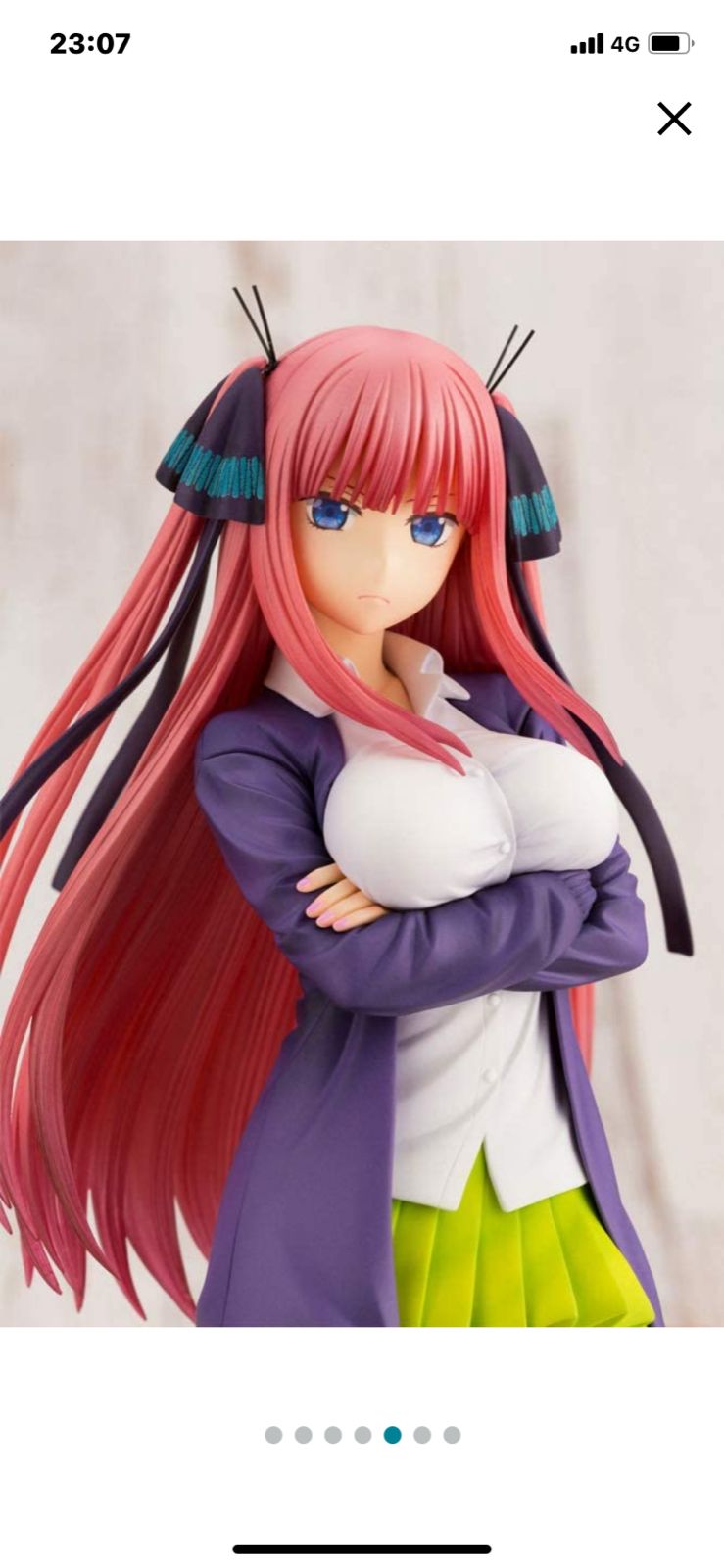 KOTOBUKIYA - コトブキヤ 五等分の花嫁 1/8 中野二乃　特典付き　フィギュア 中古】(本体A/箱B)【特典】五等分の花嫁 中野二乃 1/8 完成品