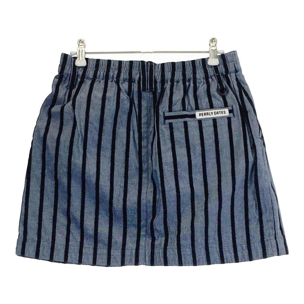 22年モデル パーリーゲイツ PEARLYGATES スカート ネイビー 1 Peサッカーストライプスカート | PEARLY GATES（パーリーゲイツ