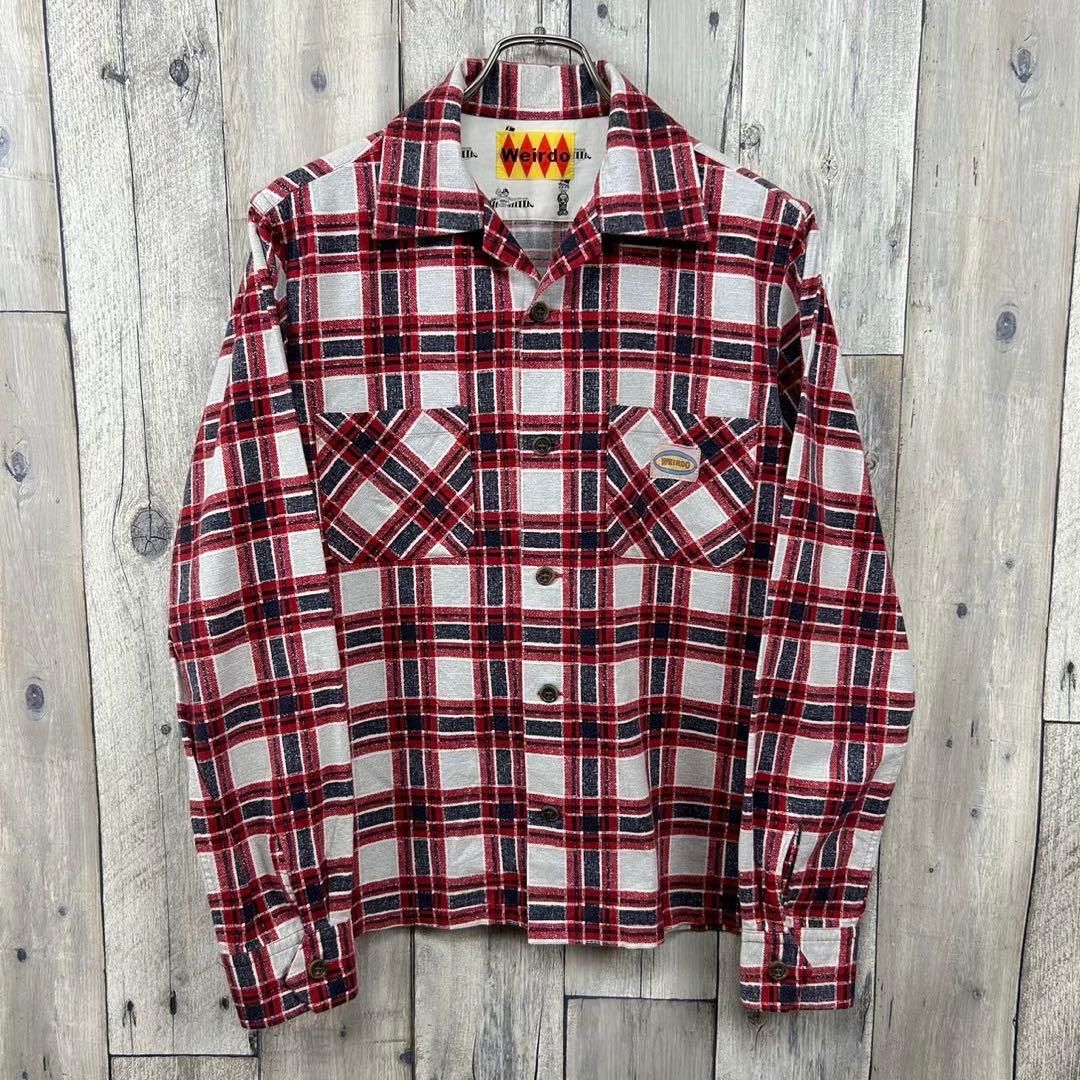 Weirdo ウィアード 11FW 長袖 オープンカラー チェック シャツ S