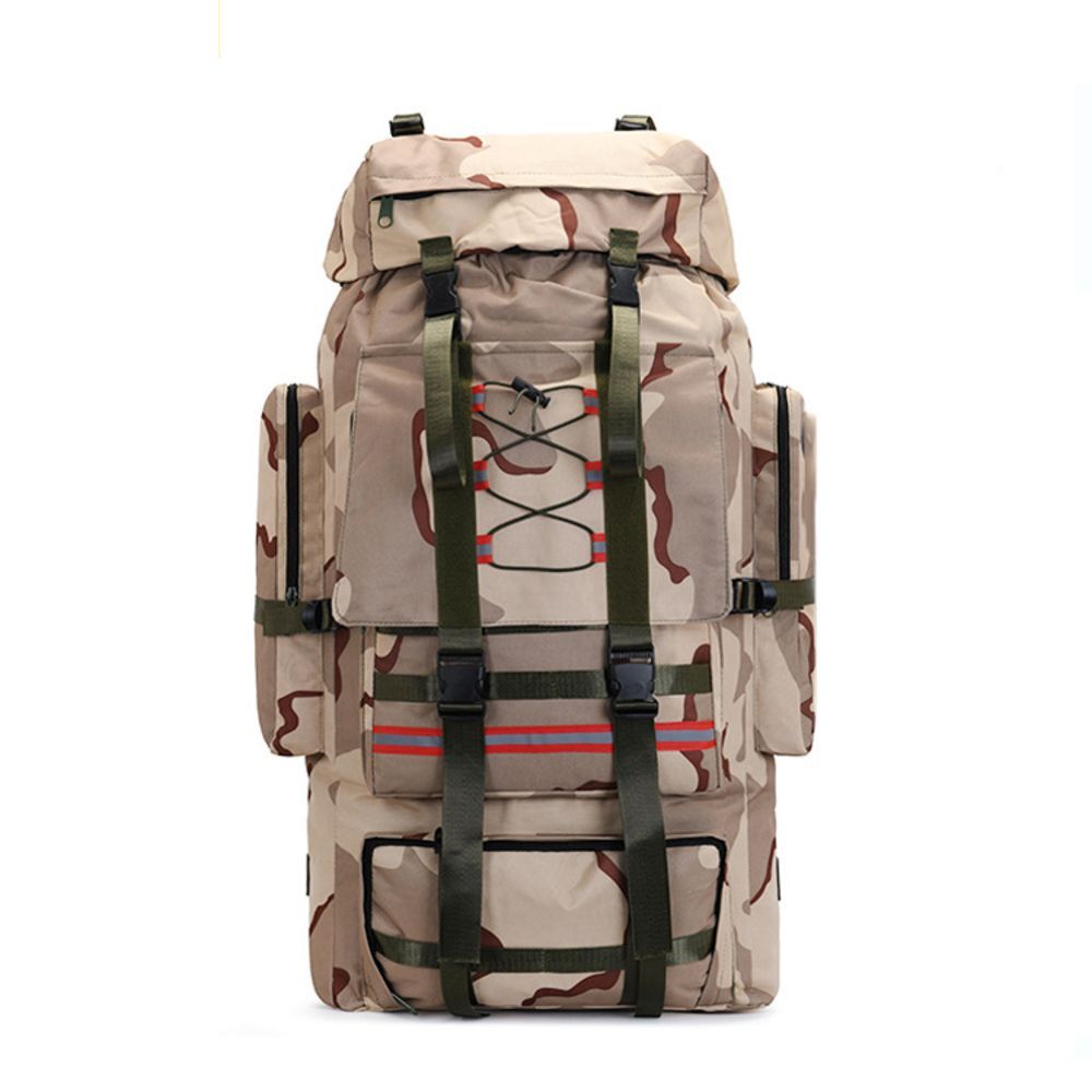 ベージュ×迷彩  リュック バッグ 130L 旅行 遠足 登山 防災 リュック バックパック 登山 130L 大容量 リュックサック ミリタリー ハイキング 登山リュック 防災リュック バッグ バック デイバッグ キャンプ 大きい 防災バッグ メンズ