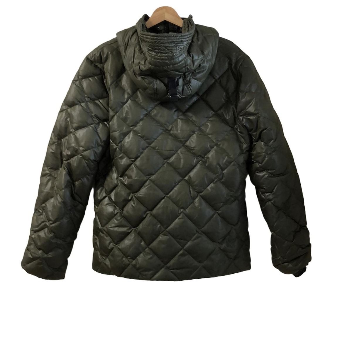 nano universe ナノユニバース ダウンジャケット サイズL メンズ - カーキ 長袖 フード付き キルティング 冬