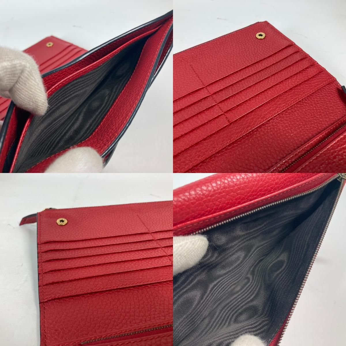 美品］グッチ アニマリエ タイガーヘッド ドキュメントケース 長財布 