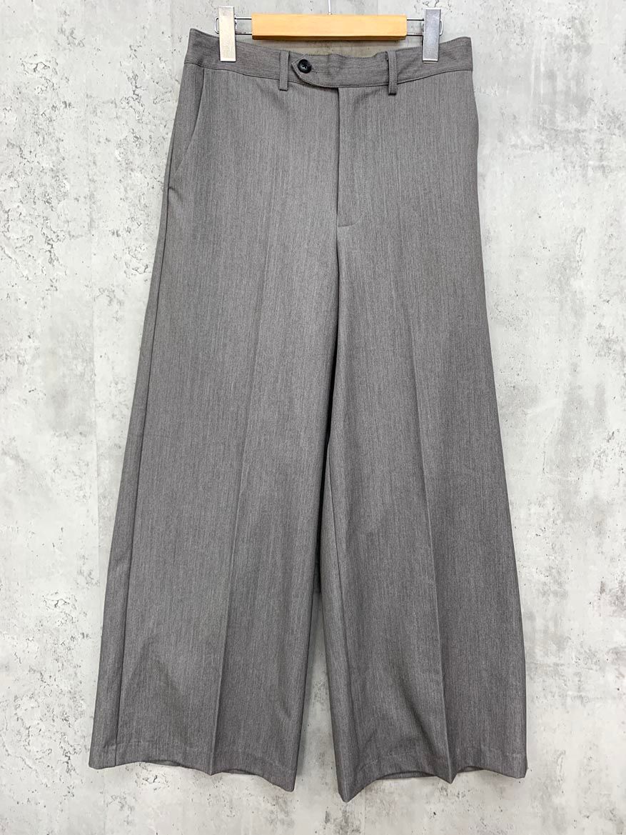 CLEL】バックブラッシュドTR フレアスラックス サイズSアッシュモカ