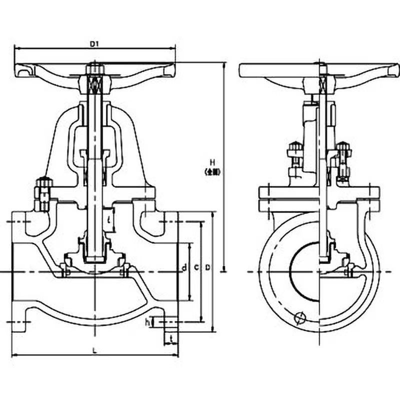 キッツ 10FCJS 鋳鉄グローブ 10K 40A