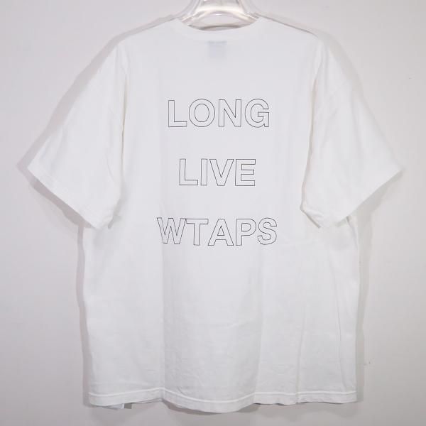 WTAPS ダブルタップス 23SS LLW/SS/COTTON 231ATDT-STM09S LONG LIVE WTAPS スクリーンプリント Tシャツ ホワイト ショートスリーブ 半袖