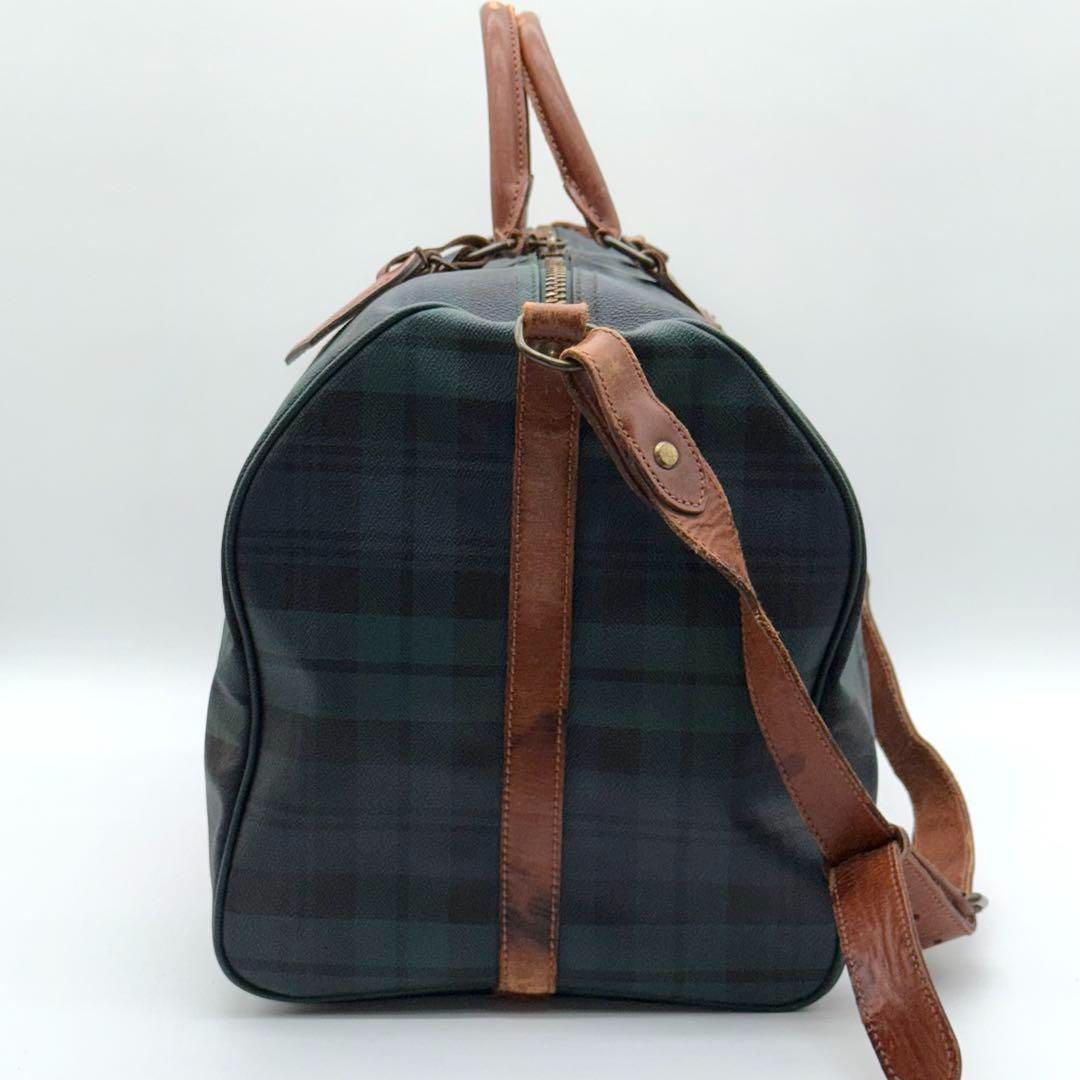 良品】RalphLauren タータンチェック ボストンバッグ 旅行カバン