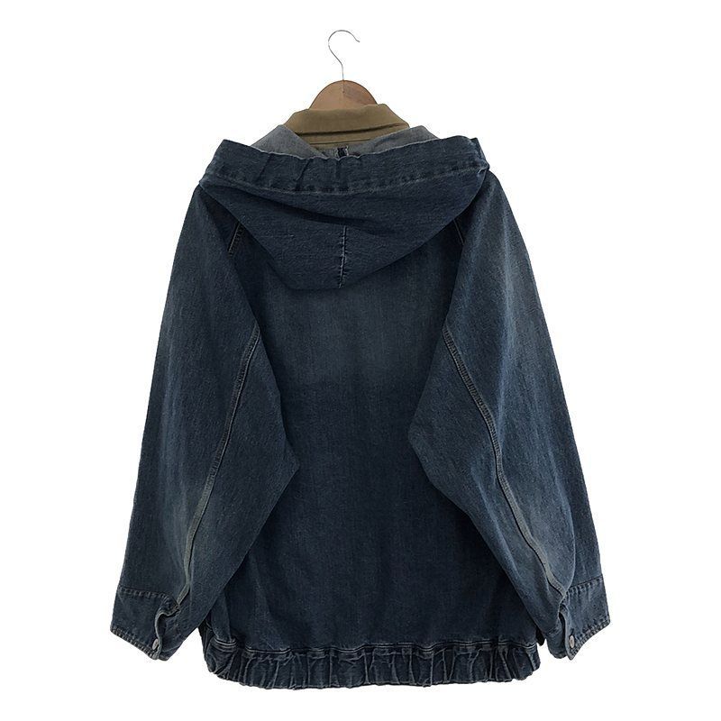 sacai サカイ Blouson レイヤード デニム フーディ インディゴ sacai / サカイ | 2023SS | Denim Hooded Blouson / レイヤード デニム