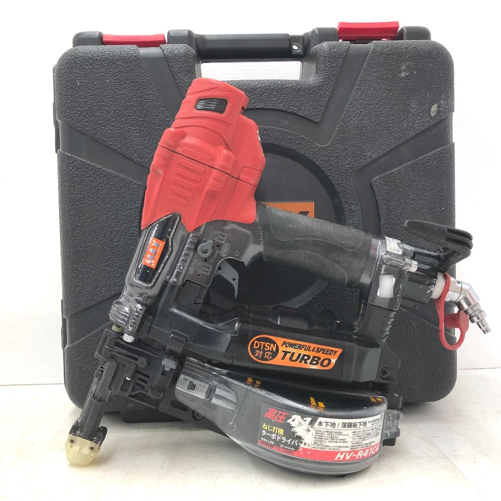 MAX マックス 41mm 高圧接続ターボドライバ ねじ打機 クールグレー ケース付 HV-R41G4