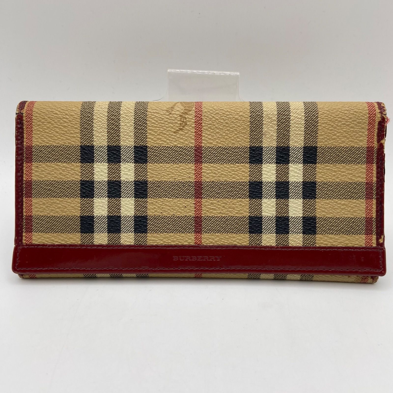 BURBERRY バーバリー 長財布 シャドーホース ノバチェック フラップ