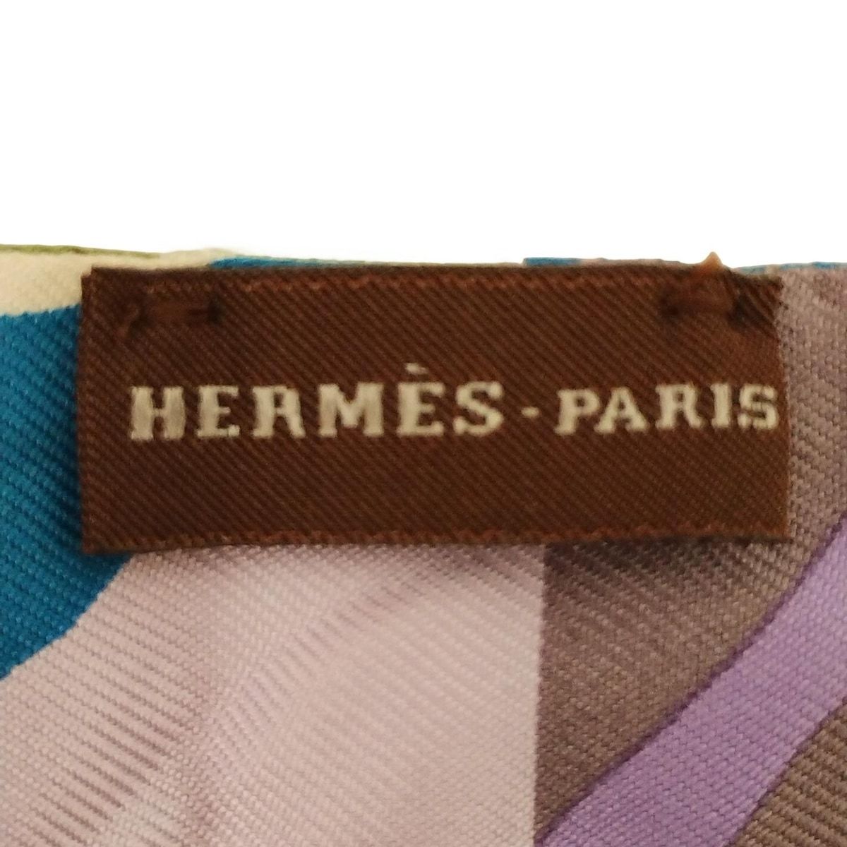 HERMES(エルメス) スカーフ美品 ツイリー ライトパープル×ブルー  