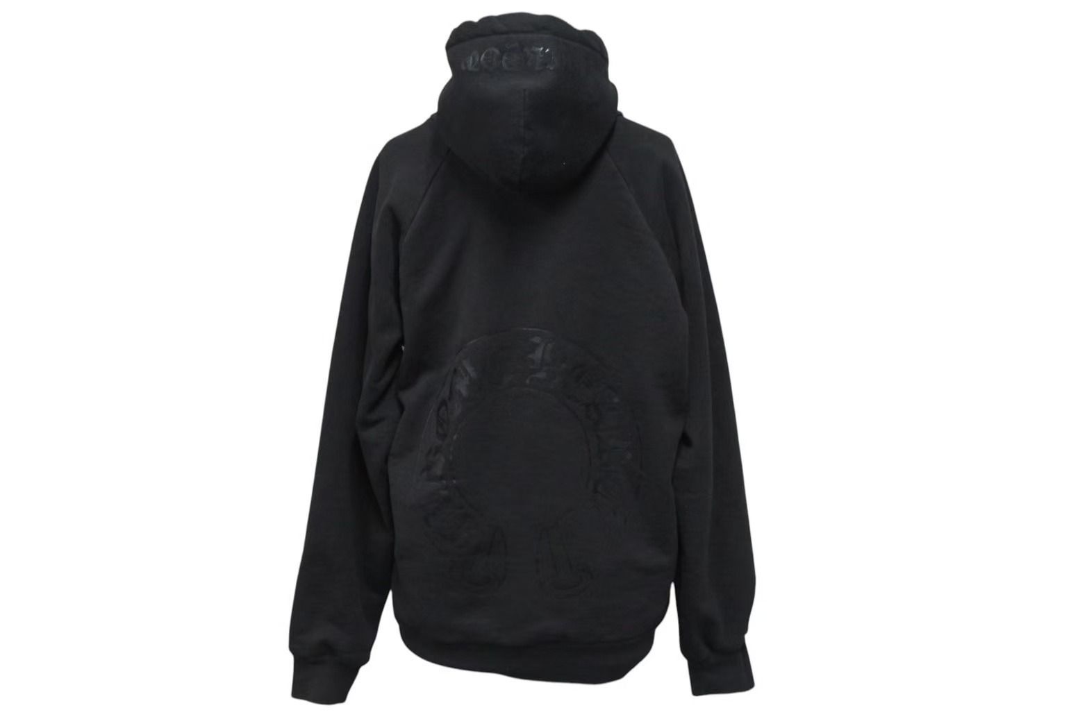 Chrome Hearts - CHROME HEARTS クロムハーツ ホースシュープリント ジップアップフーディー サーマル パーカー サイズS ブラック 美品 中古 4b000717 CHROME HEARTS クロムハーツ ホースシュープリント ジップアップ