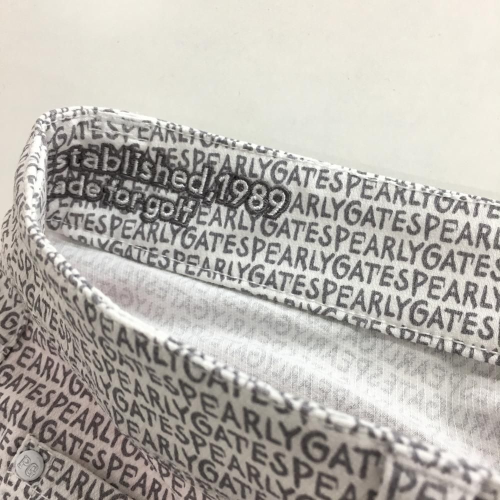 ☆SALE価格☆【超美品】パーリーゲイツ パンツ 白×グレー ロゴ総