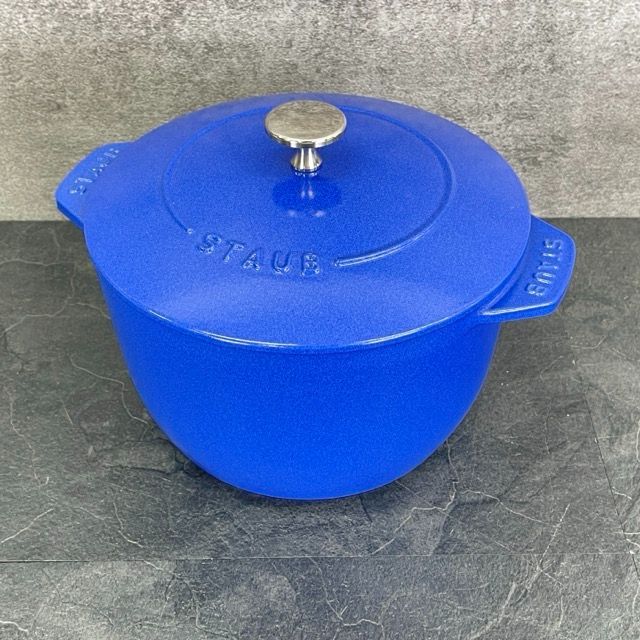 STAUB ストウブ ココット 20cm 7 7|8 COCOTTE CHISTERA DROP-STRUCTURE ホーロー鍋 ブルー | 300316