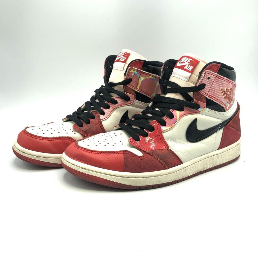 【中古】NIKE AIRJORDAN1 HIGHOGSP SPIDER-MANUNIVERSITY 27.5cm DV1748-601 レッド ブラック ナイキ[17]
