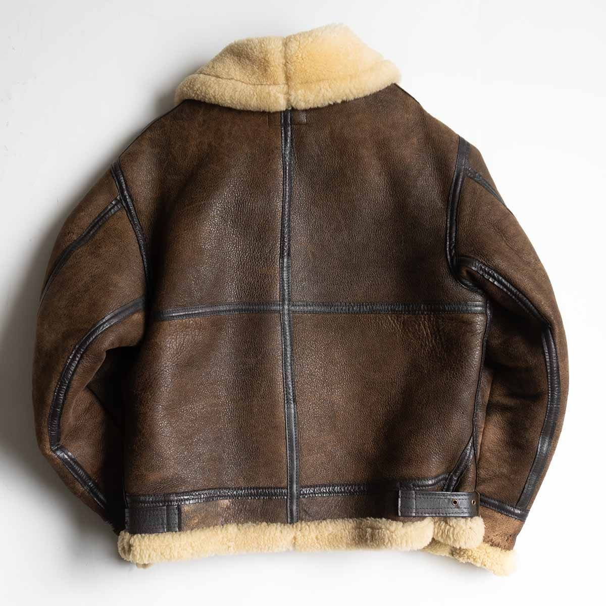 雰囲気抜群】AVIREX【B-3 ムートンボンバージャケット】36 ブラウン