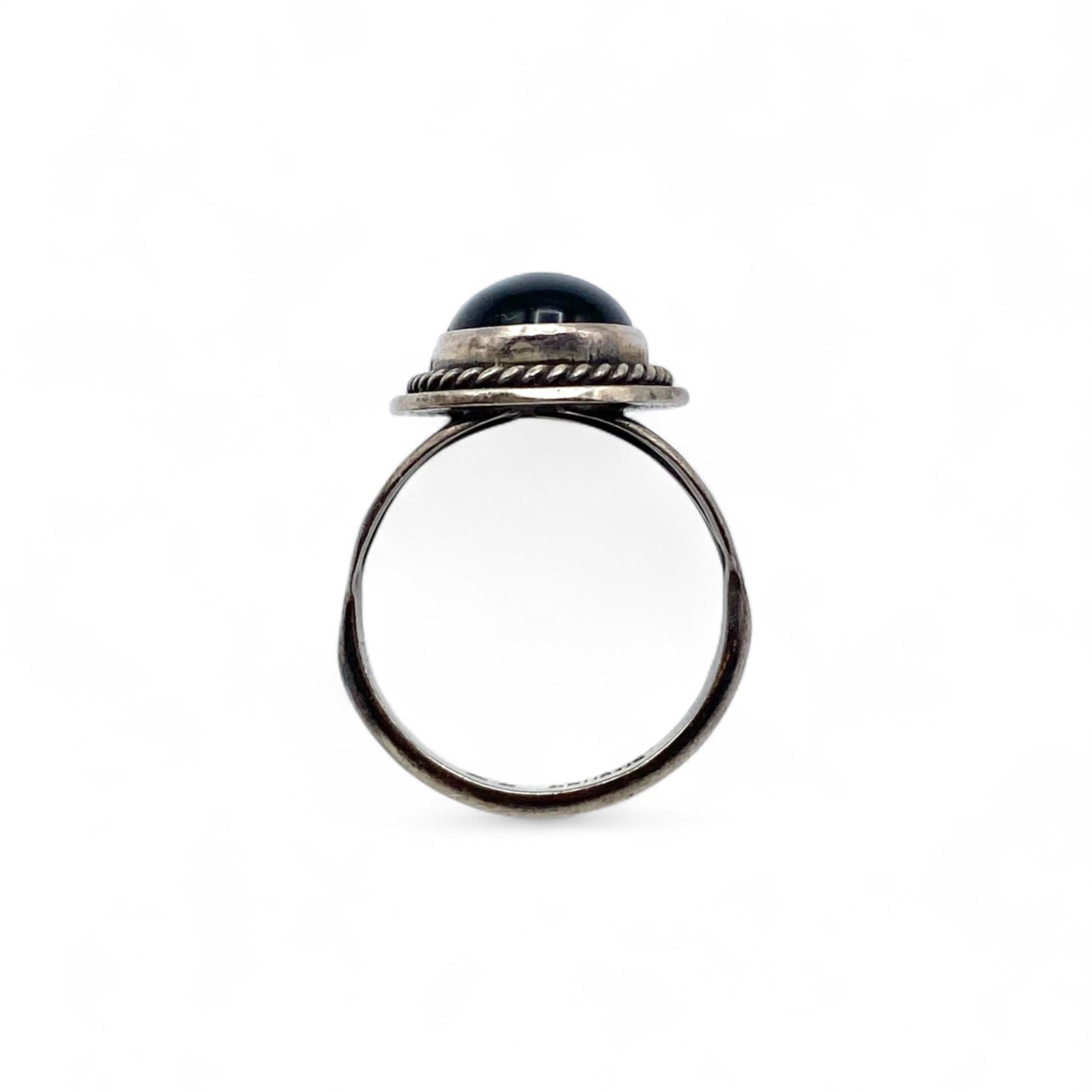 ブラックオニキス】オーバル Silver 925 刻印 90s Vintage Ring 