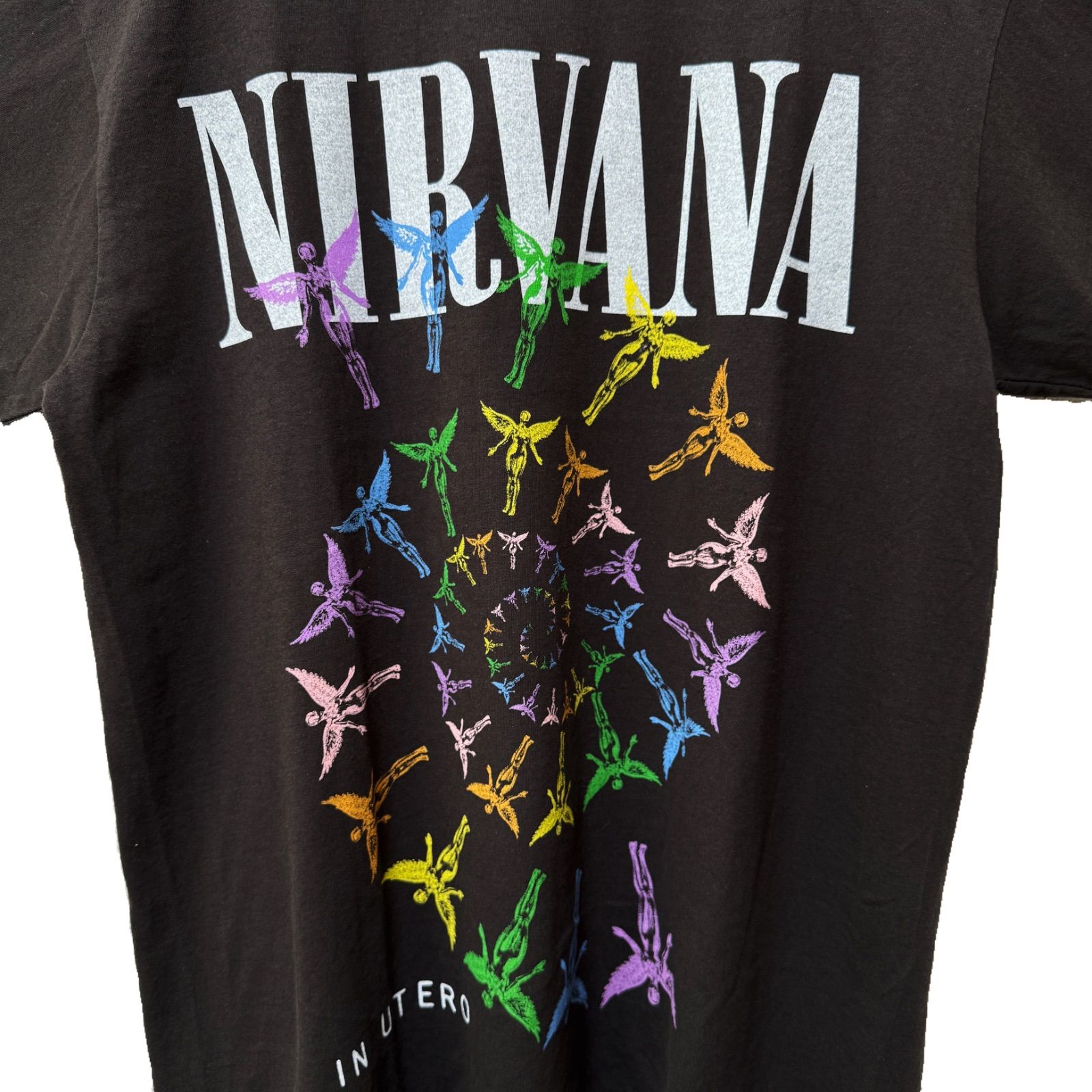 ニルヴァーナ Tシャツ Lサイズ ブラック Nirvana ヘインズ Hanes
