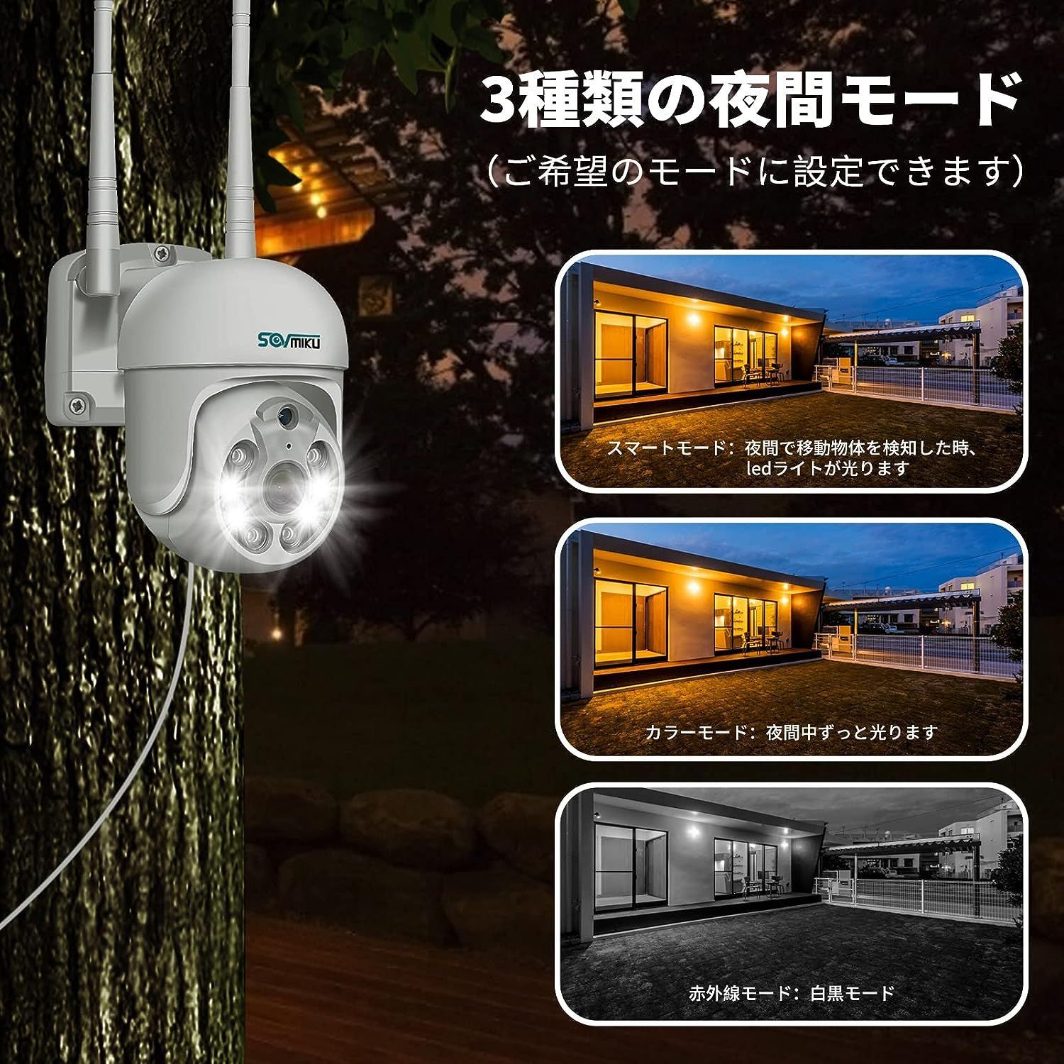 500万画素 】防犯カメラ ワイヤレスSovmiku 10インチモニタ一体型NVR 