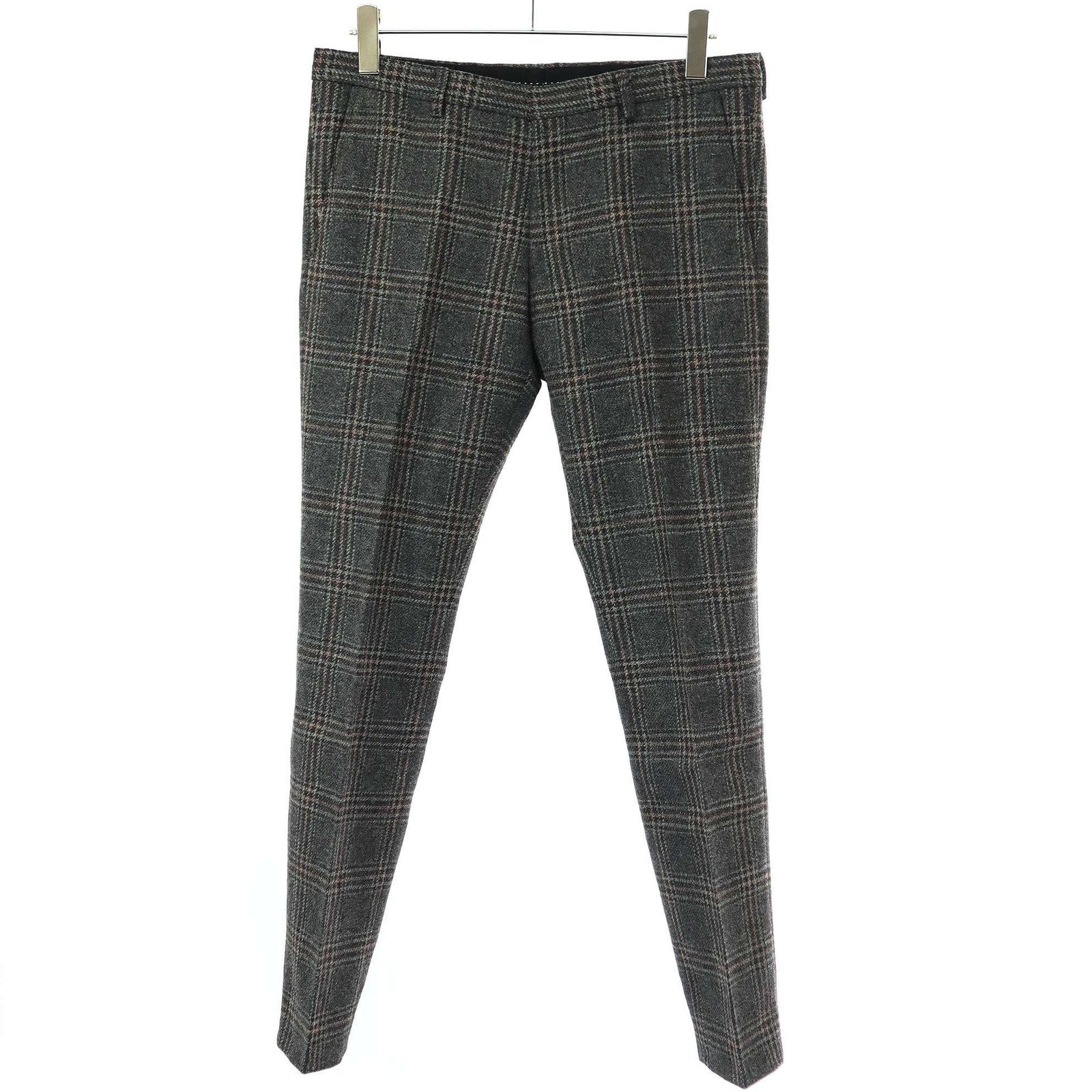ドリスヴァンノッテン　グレー チェック柄 スラックス DRIES VAN NOTEN(ドリスヴァンノッテン) チェックスラックス