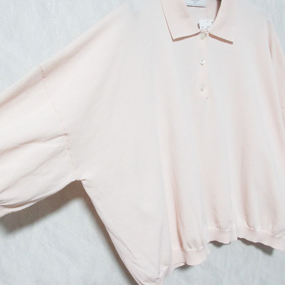 【中古】 SLOBE IENA スローブイエナ ウォッシャブルワイドシルエットカーディガン ピンク  111427107 SLOBE IENA - SLOBE IENA ワイドシルエットVネックカーディガン