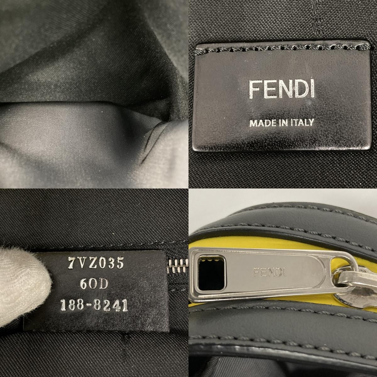 FENDI フェンディ リュック デイパック グレー イエロー ナイロン レディース メンズ ファッション シンプル ブランドバッグ 7VZ035  中美品 USED - メルカリ