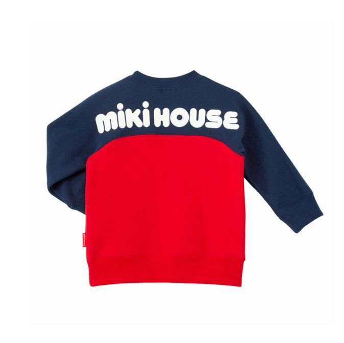 ミキハウス日本製バックロゴ トレーナー 赤紺 - FFFキッズファッション