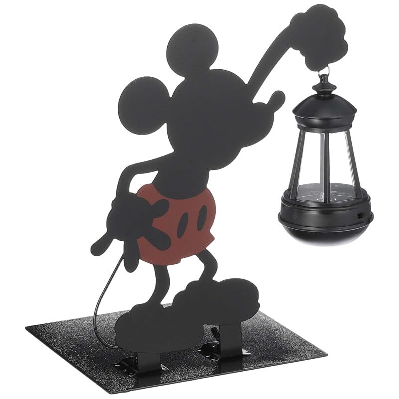 セトクラフト Seto Craft ソーラーライト ディズニーシルエットシリーズ SD-6071 自動で点灯するソーラーライト ブラック レッド 高さ 約28.5cm