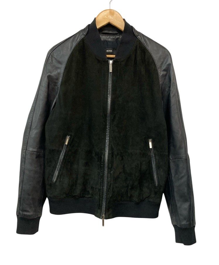 HUGO BOSS ヒューゴボス ラムレザー/スエード ブルゾン レザー