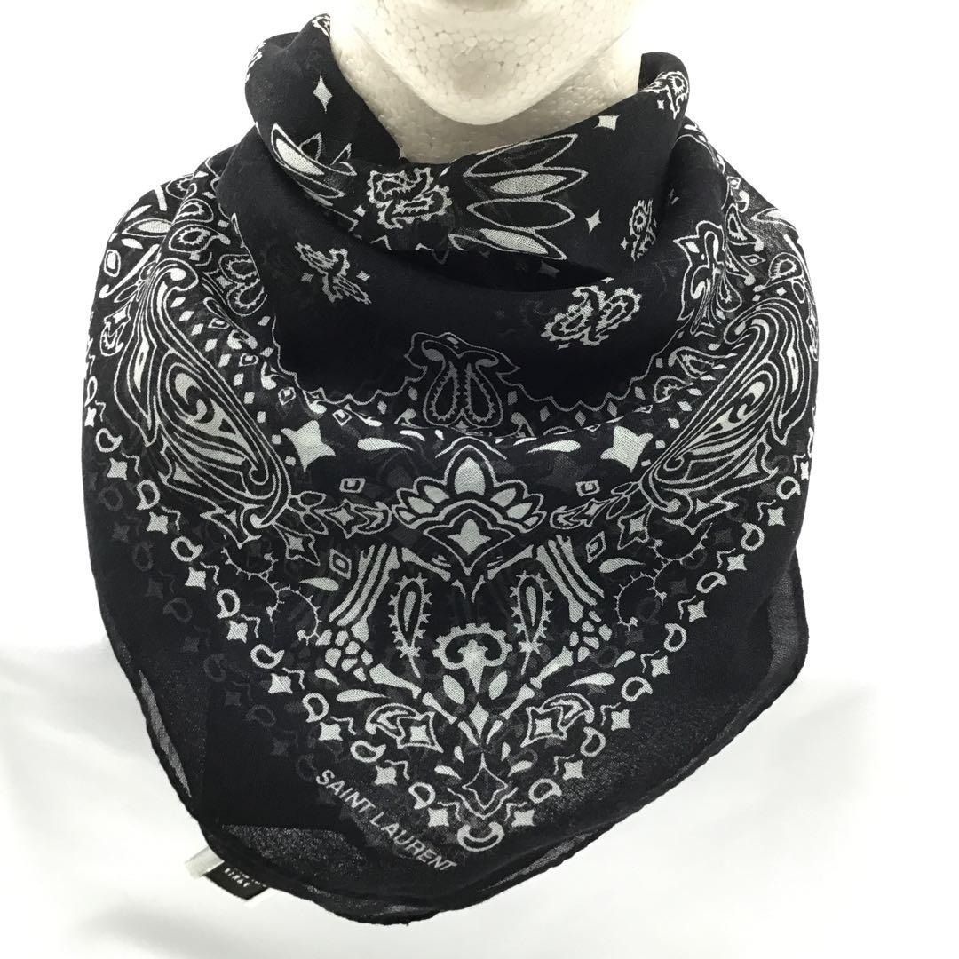 サンローラン スカーフ SAINT LAURENT PARIS ウール スカーフ - メルカリ