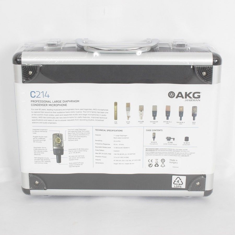 新品未開封】AKG C214 コンデンサーマイク アーカーゲー マイクロホン 